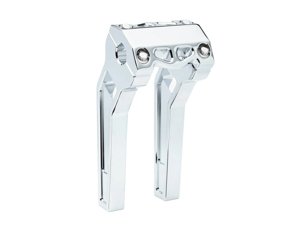 10in. Pullback Performance Risers – Chrome. Fits 1-1/4in. Handlebar