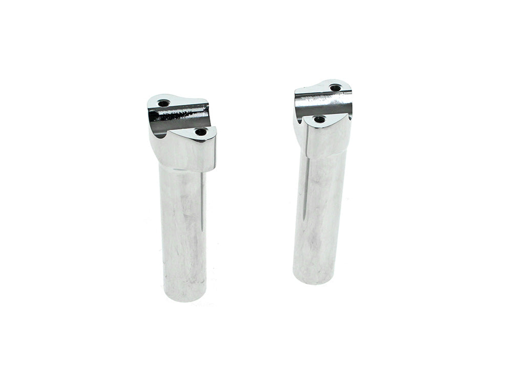 6in. Tall Risers – Chrome. Fits 1in. Handlebar