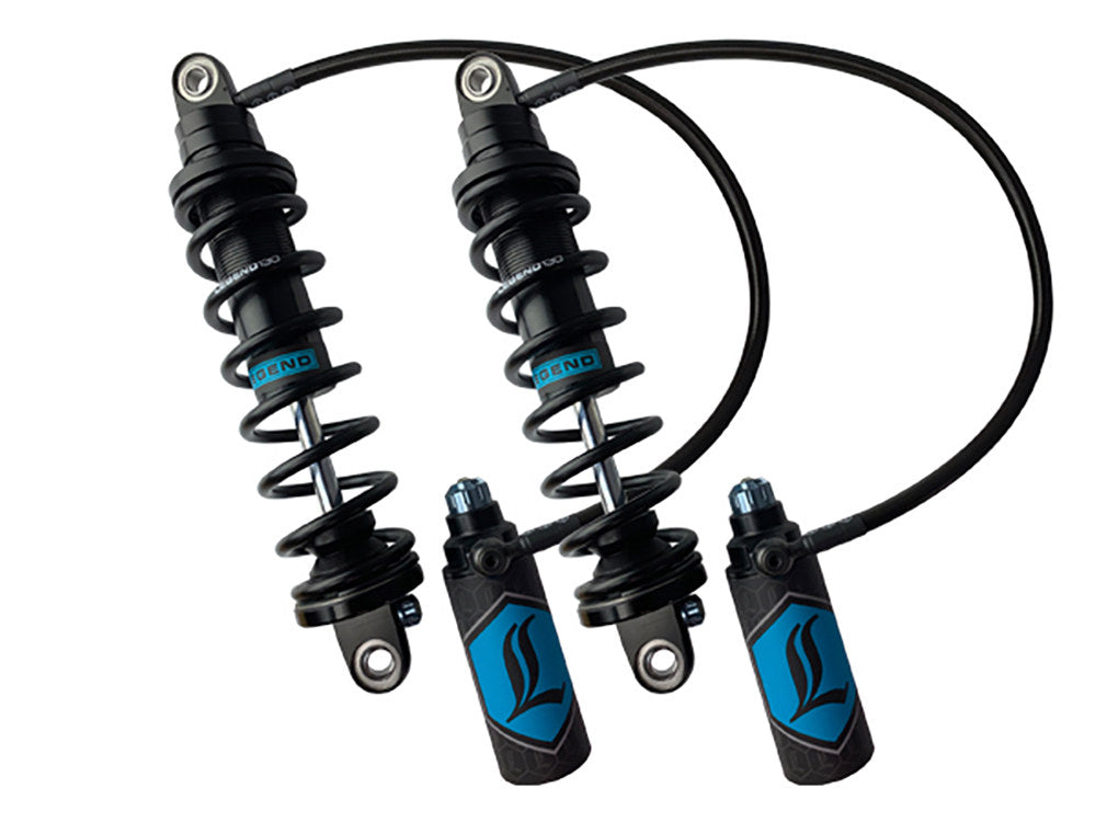Revo ARC Remote Reservoir Suspension. 13in. Adjustable, Heavy Duty Spring Rate, Rear Shock Absorbers – Black. Fits Touring 2014up.Note: 14? Revo-ARC is not compatible with 2023/2024 CVO Road Glide, CVO Road Glide ST, and CVO Street Glide