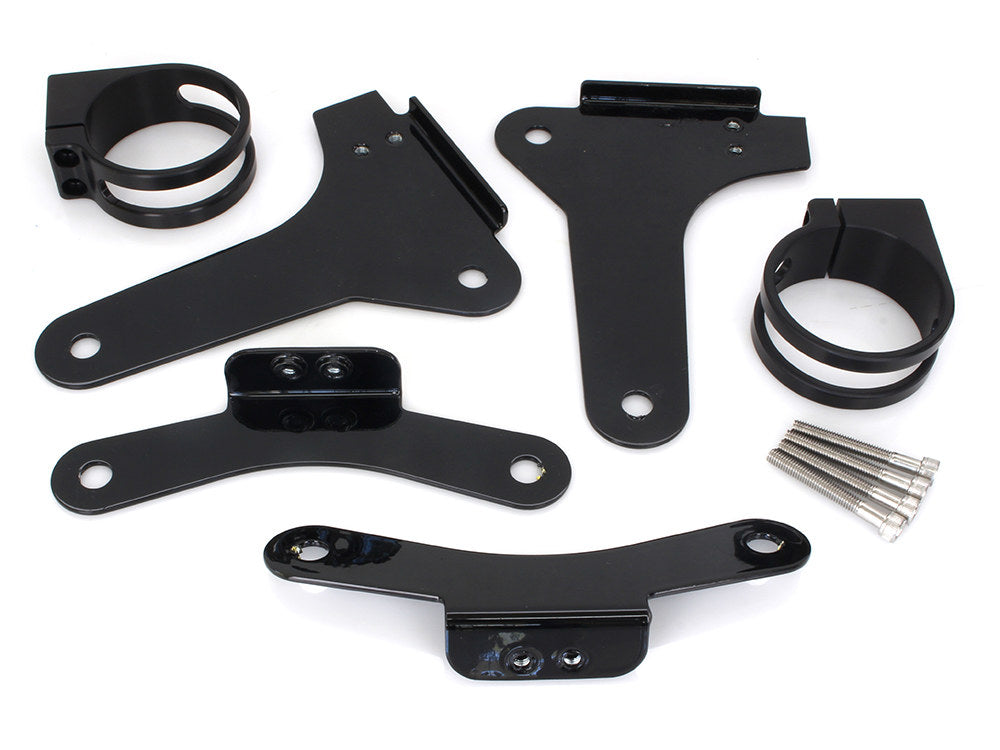 Revo ARC Remote Reservoir External Mounting Brackets – Black. Fits Touring 2014-2024