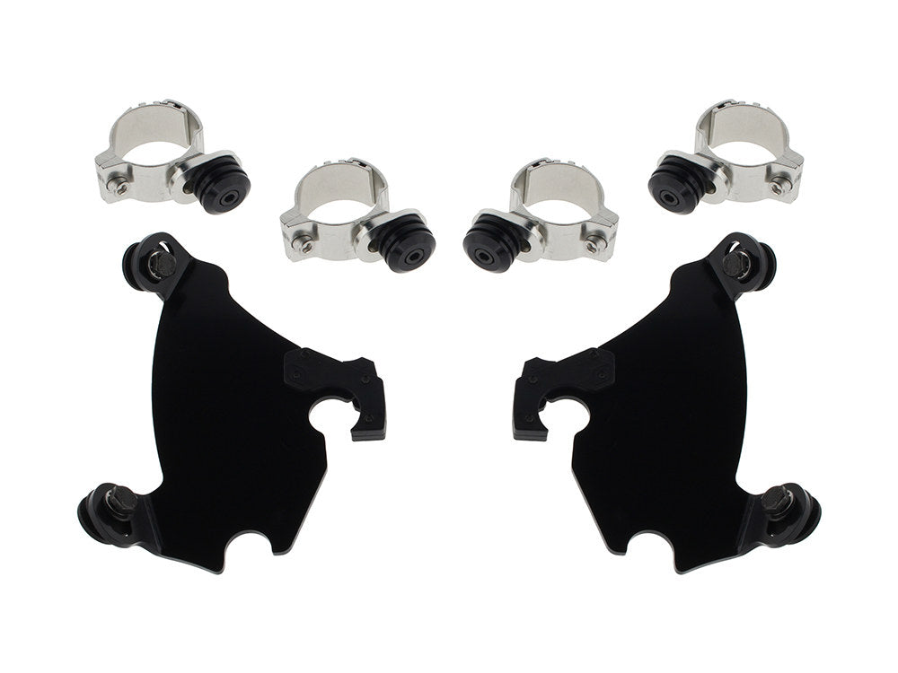 Black Gauntlet Trigger-Lock Mounting Hardware. Fits Street 500 2015-2020, Dyna 1991-2005 & Sportster 1987-2012.
