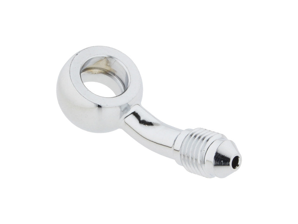 Chrome 3/8in. (10mm) ID, 35 Degree Banjo – Male #3 End.