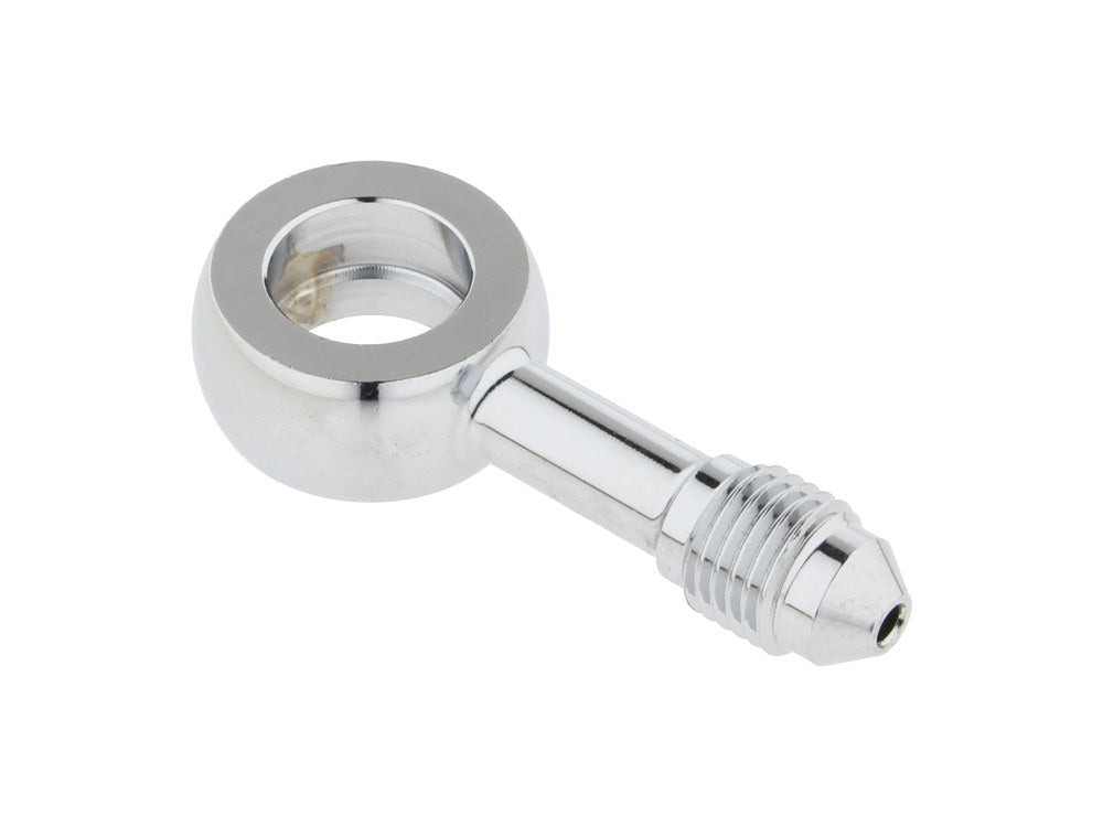 Chrome 7/16in. ID, 180 Degree Straight Banjo – Male #3 End.