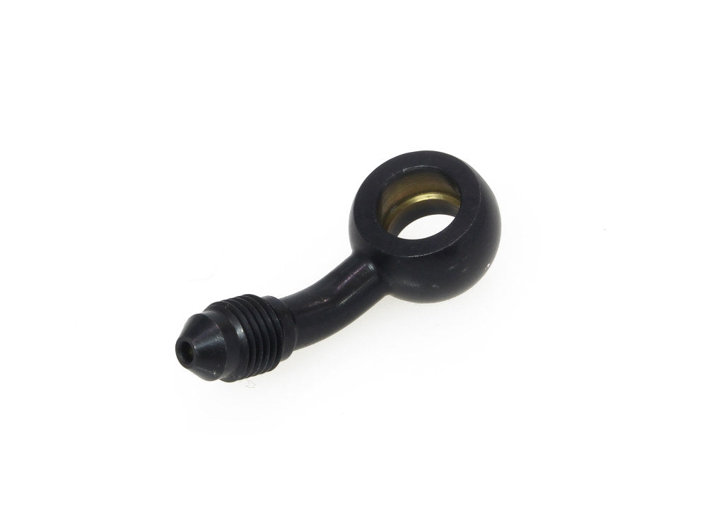 Black 3/8in. (10mm) ID, 35 Degree Banjo – Male #3 End.