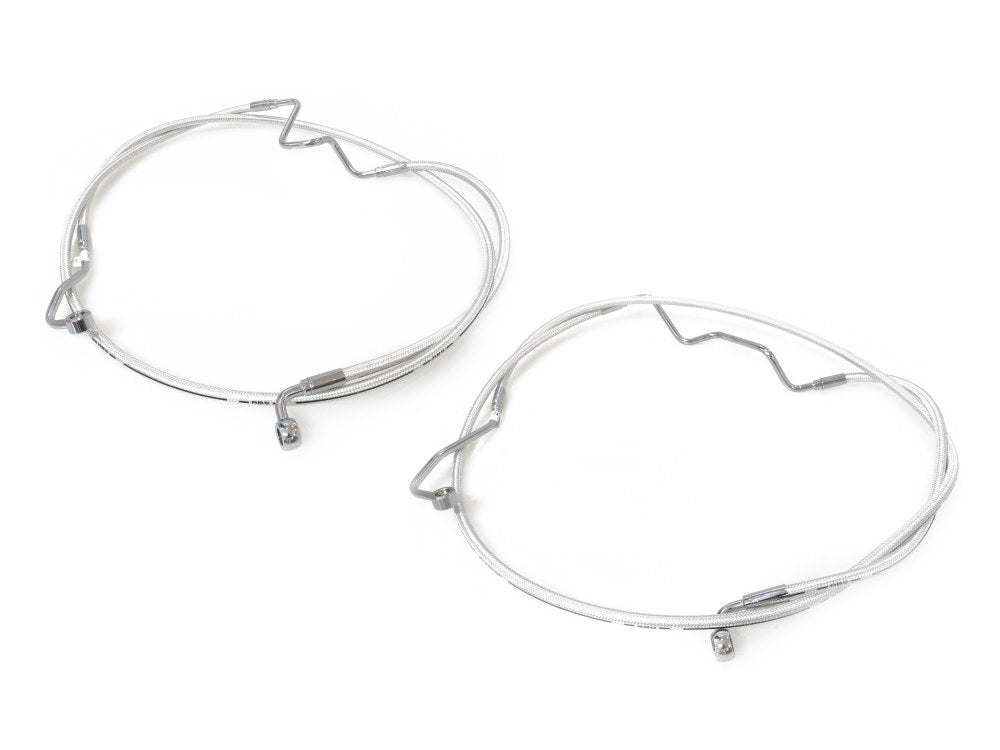 +2in. Over Length Lower Front Brake Line – Sterling Chromite. Fits Touring 2014-2023