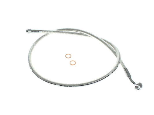 36in. Upper Front Brake Line with 10mm x 35 Degree Banjo – Sterling Chromite.