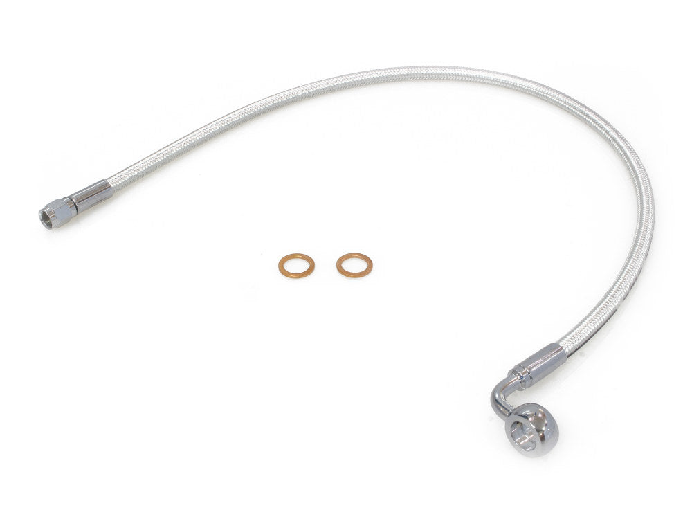24in. Upper Front Brake Line with 12mm x 90 Degree Banjo – Sterling Chromite.