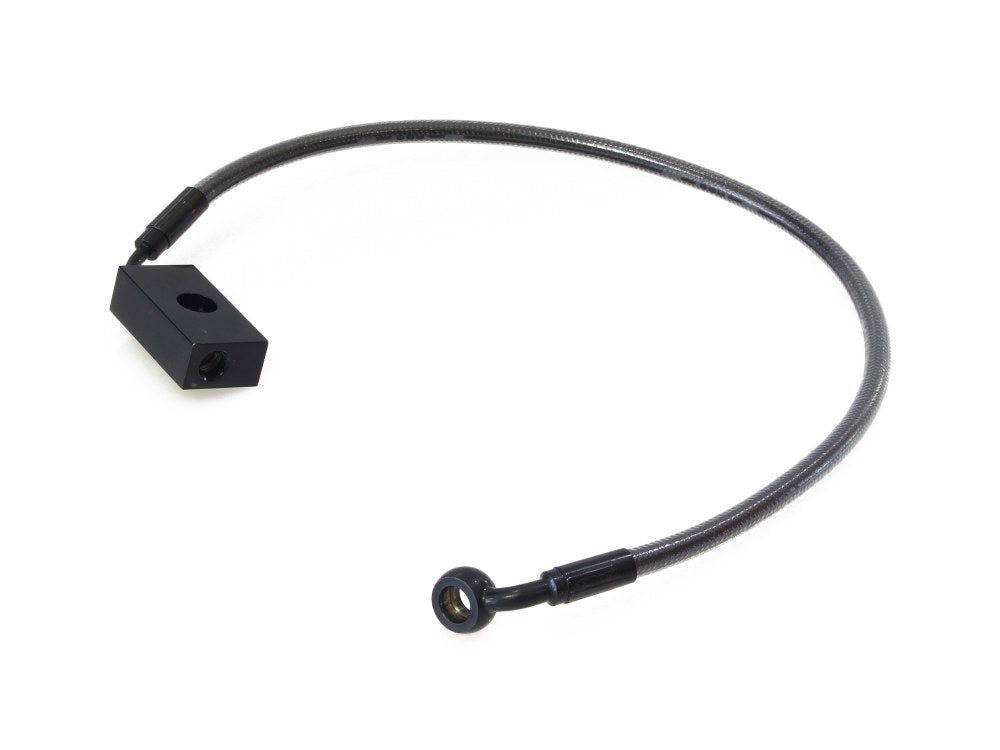 +4in. Length Lower Front Brake Line – Black Pearl. Fits Softail 2018up