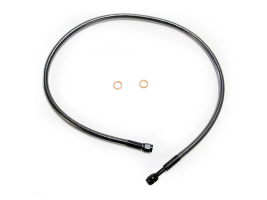 32in. Upper Front Brake Line with 10mm x 180 Degree Banjo β Black Pearl.