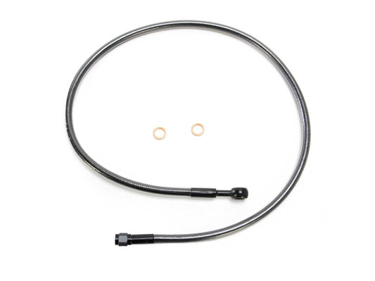 34in. Upper Front Brake Line with 10mm x 180 Degree Banjo β Black Pearl.