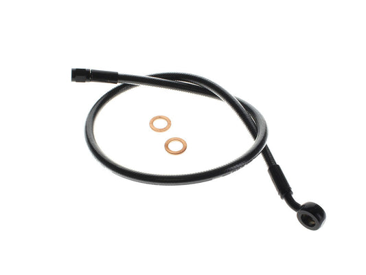 26in. Upper Front Brake Line with 7/16in. x 35 Degree Banjo – Black Pearl.
