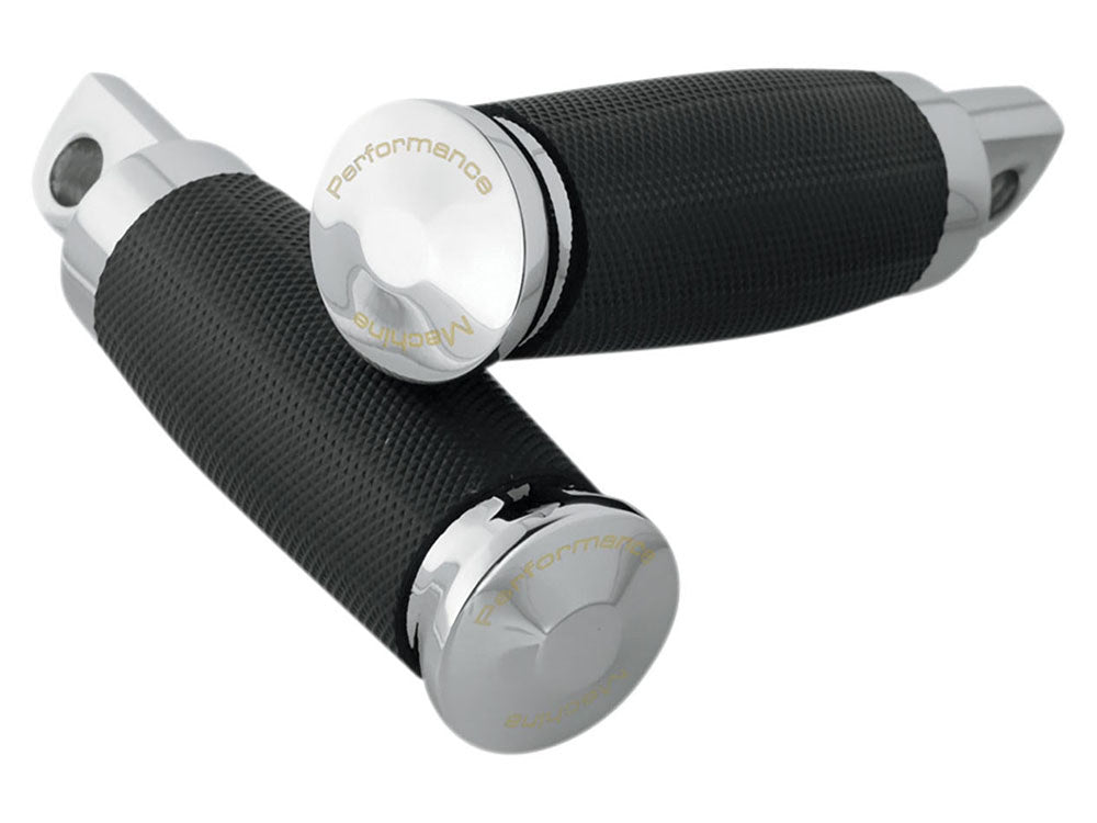 Contour Rubber Wrapped Footpegs – Chrome.