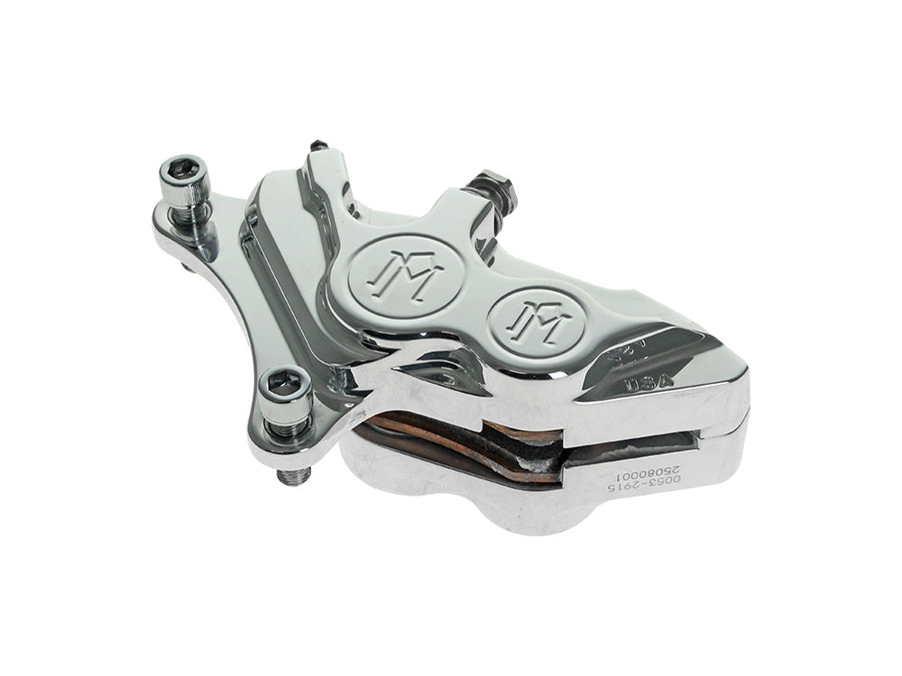 Left Hand Front 4 Piston Caliper – Polished. Fits many Big Twin & Sportster 1984-1999 Models with 11.5in. Disc Rotor.