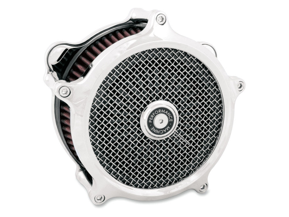 Super Gas Air Cleaner Kit – Chrome. Fits Big Twin 1993-2017 with CV Carb or Cable Operated Delphi EFI