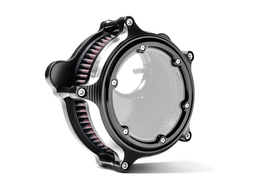 Vision Air Cleaner Kit – Black Contrast Cut. Fits CVO Touring 2023up, Street Glide & Road Glide 2024up, Touring 2025up & Softail 2025up