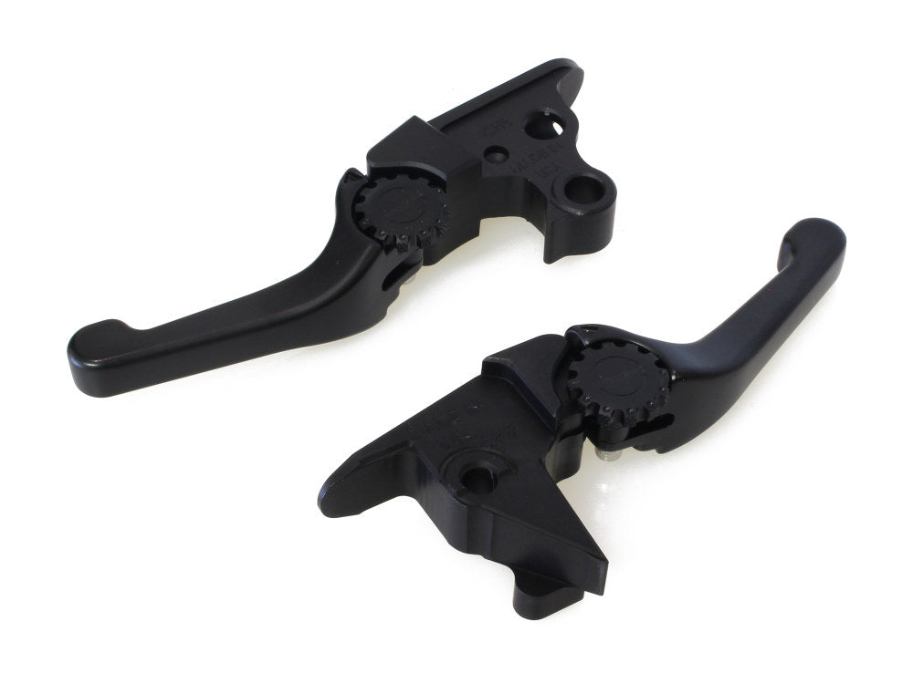 Adjustable Shorty Anthem Levers – Black. Fits Softail 2015-2024