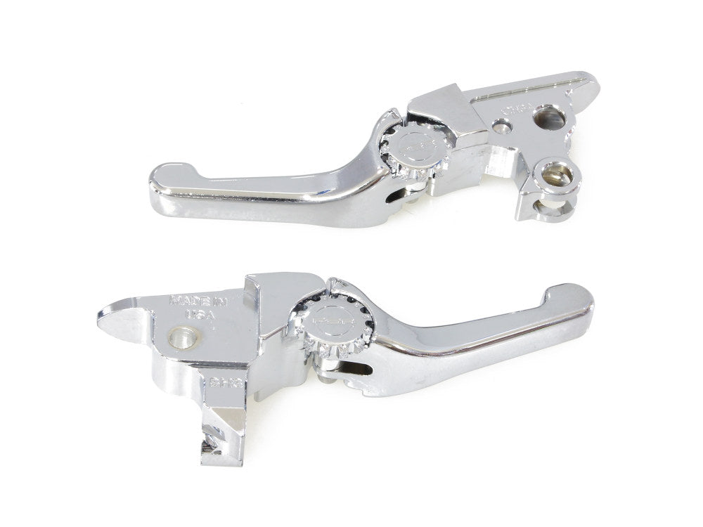 Adjustable Shorty Anthem Levers – Chrome. Fits Touring Most 2021-2024 with Cable Clutch