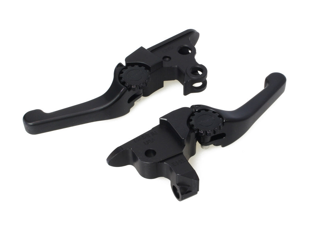 Adjustable Shorty Anthem Levers – Black. Fits Touring Most 2021-2024 with Cable Clutch