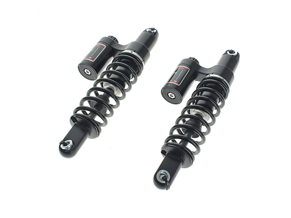 14in. RS-2 Heavy Duty Piggyback Rear Shock Absorbers – Black. Fits Dyna 1991-2017.