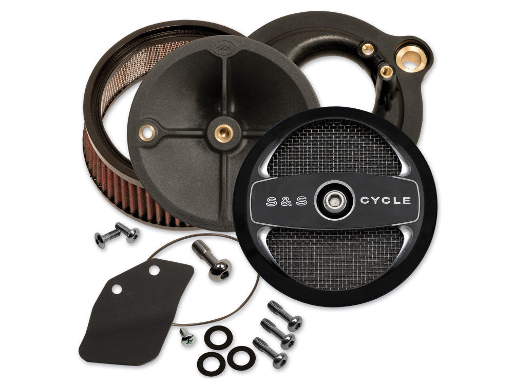 Stealth Air Cleaner Kit with Air 1 Face Plate – Black. Fits Touring 2017-2024 & Softail 2018-2024