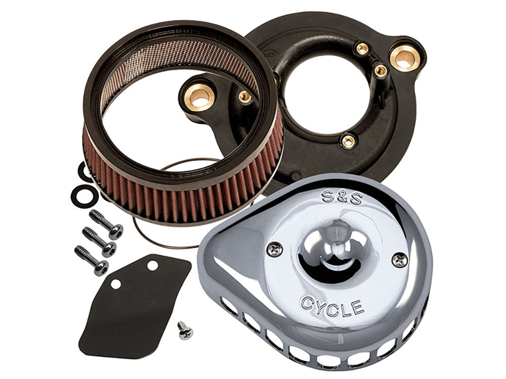 Mini Teardrop Air Cleaner Kit – Chrome. Fits Touring 2017-2024 & Softail 2018-2024