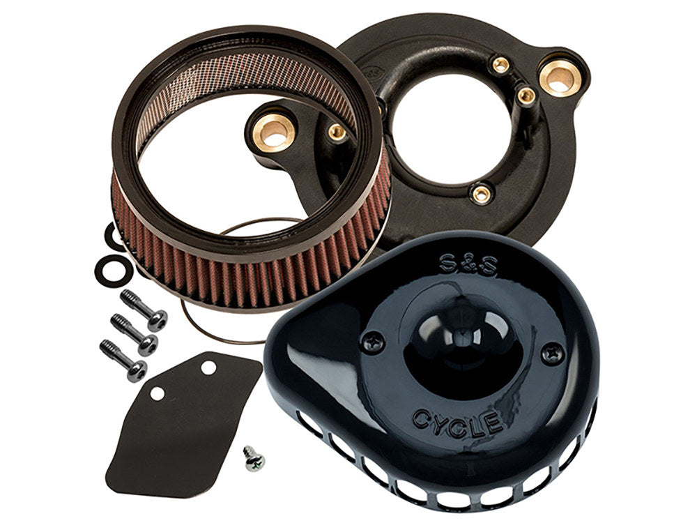 Mini Teardrop Air Cleaner Kit – Black. Fits Touring 2017-2024 & Softail 2018-2024