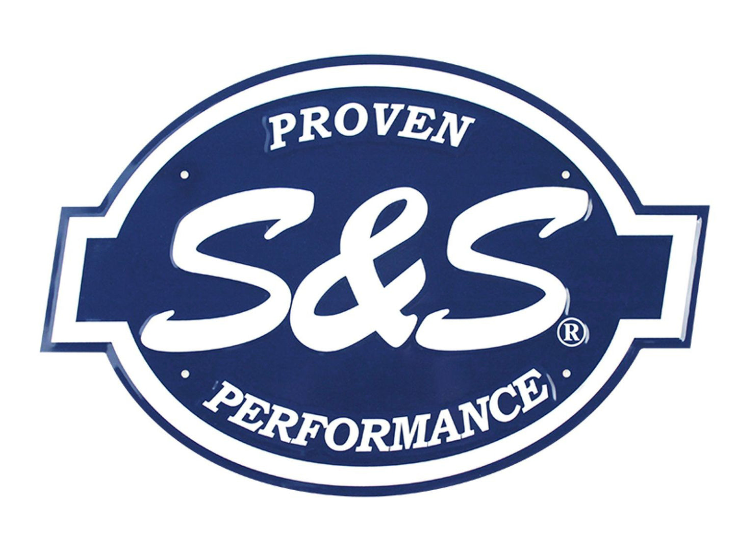 S&S Embossed Pressed Tin Shop Sign.