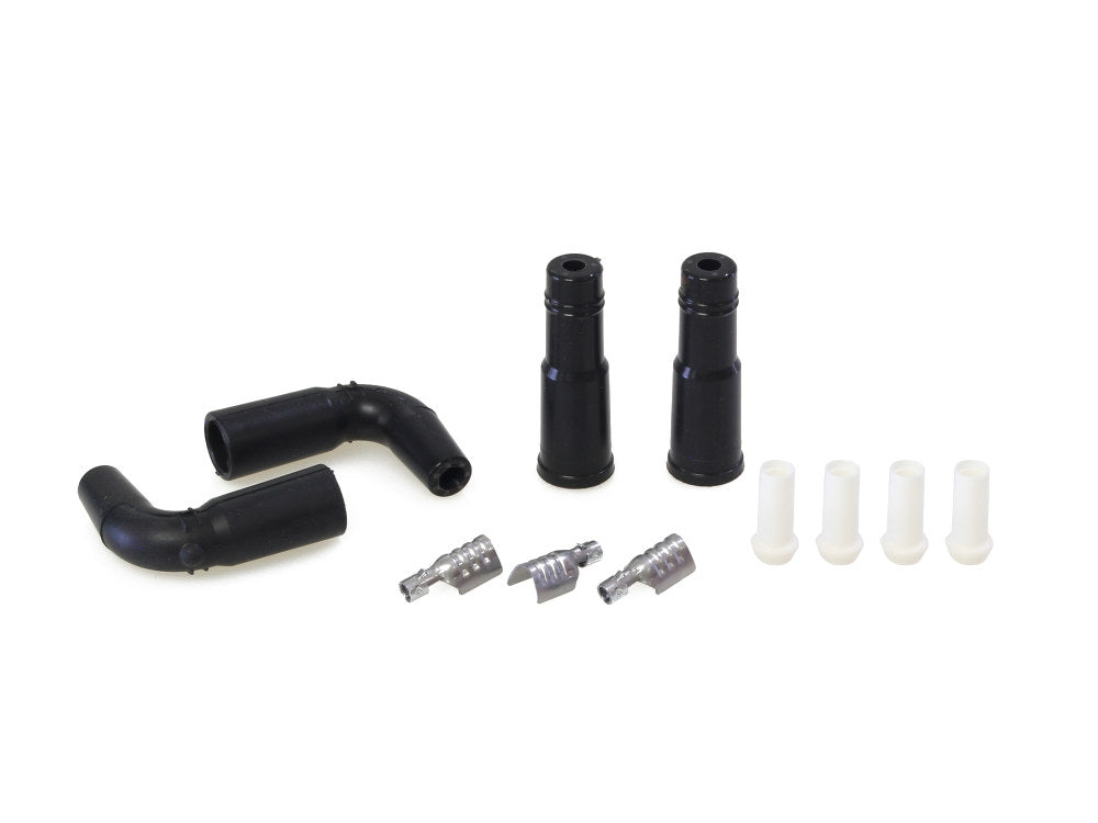 Spark Plug Wire Boot Kit – Black. Twin Cam Style.