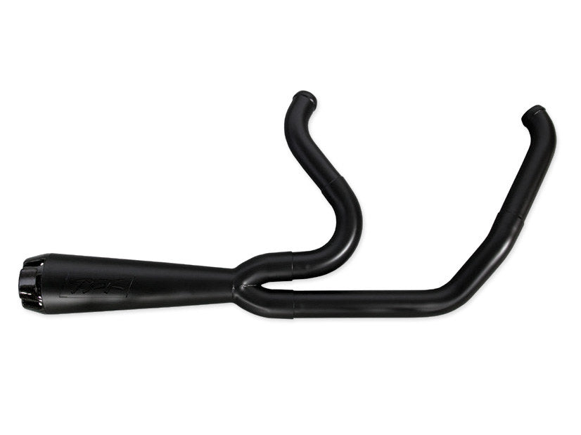 Comp-S 2-into-1 Exhaust – Black with Carbon Fiber End Cap. Fits Softail Breakout & Fat Boy 2018-2024