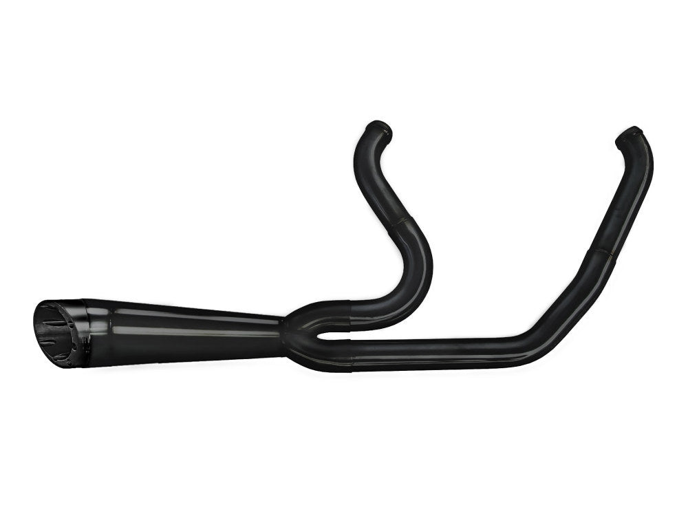 Shorty Turnout 2-into-1 Exhaust – Black with Black End Cap. Fits Breakout & Fat Boy 2018-2024