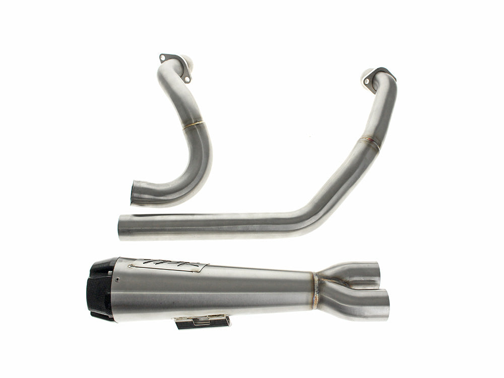 Comp-S 2-into-1 Exhaust – Stainless Steel with Carbon Fiber End Cap. Fits Indian Cruiser 2022up