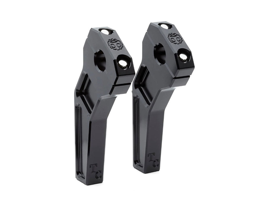 6in. Pullback Two Piece Riser Kit – Black. Fits 1-1/8in. Handlebar.