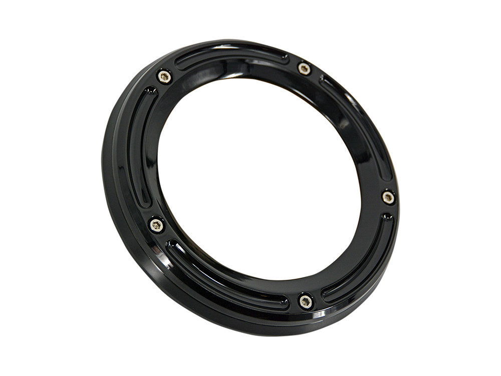 Assault Clear Derby Cover – Gloss Black. Fits Softail 2019up.