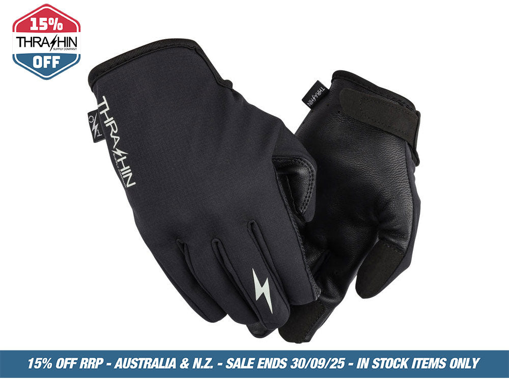 Black Stealth Windbreaker Gloves – Size Large