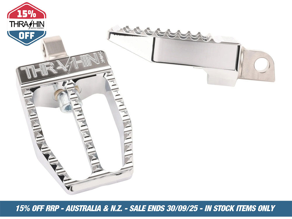 Militant Footpegs with HD Male Mount – Chrome