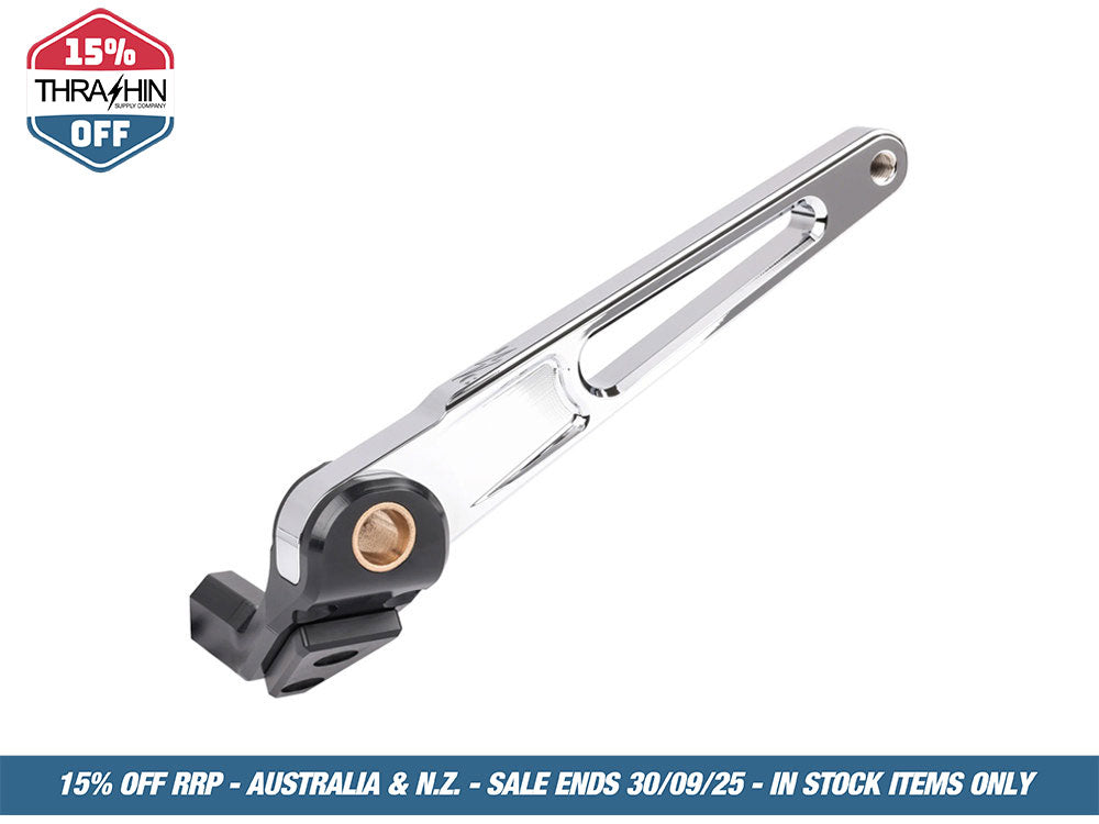Brake Pedal Arm – Chrome. Fits Softail 2018up with Mid Controls.