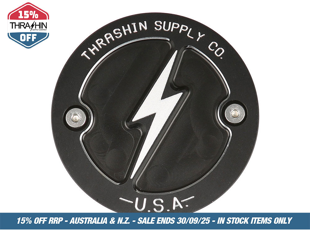 Dished Points Cover – Black. Fits Softail 2018-2024 & Most Touring 2017-2024
