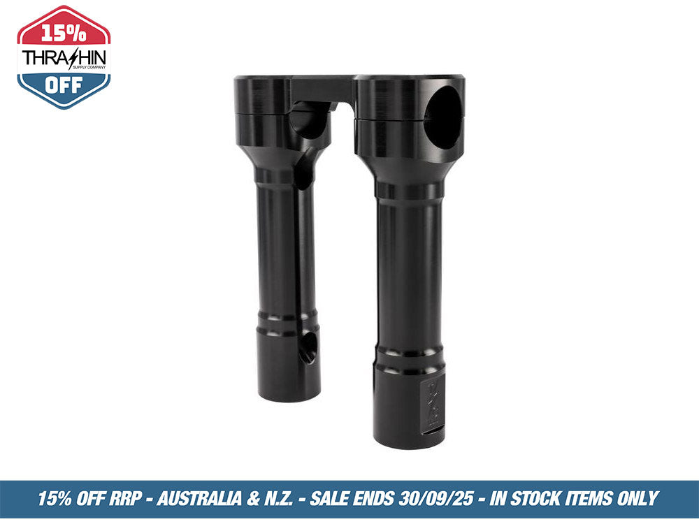 6in. Hole Shot Risers – Black. Fits 1in. Handlebar