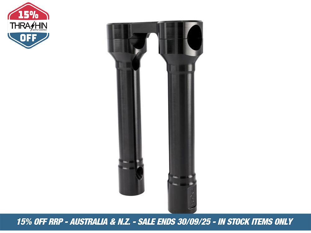 8in. Hole Shot Risers – Black. Fits 1in. Handlebar