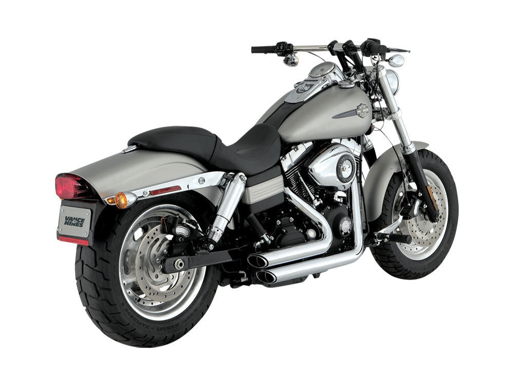 Shortshots Staggered Exhaust – Chrome. Fits Dyna 2006-2017