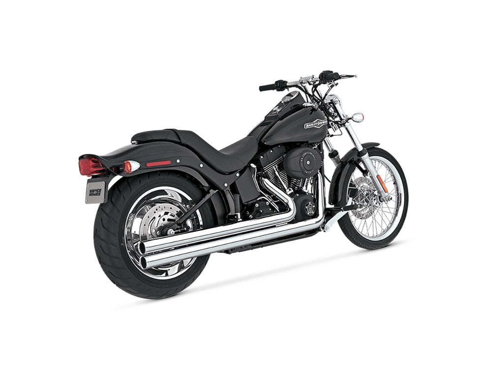 Big Shots Long Exhaust – Chrome. Fits Softail 1986-2017 Non-240 Tyre Models