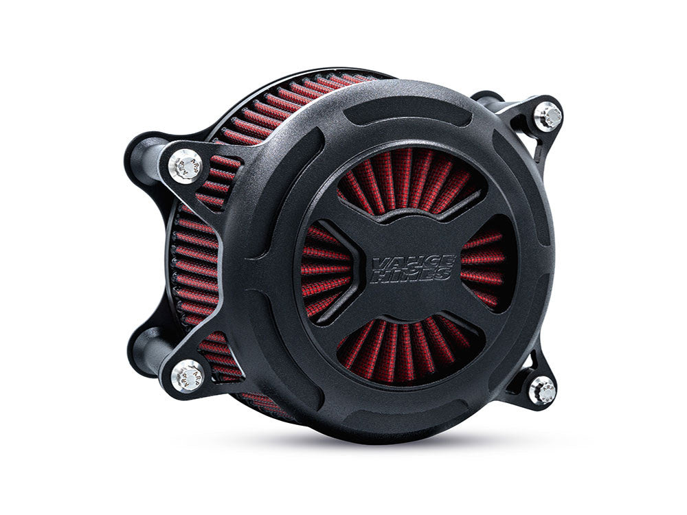 VO2 X Air Cleaner Kit – Wrinkle Black. Fits CVO Touring 2023up, Street Glide & Road Glide 2024up, Touring 2025up & Softail 2025up