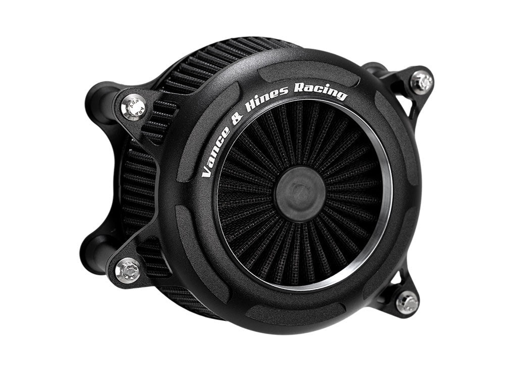 VO2 Onyx Air Cleaner Kit – Wrinkle Black. Fits Touring 2017-2024 & Softail 2018-2024