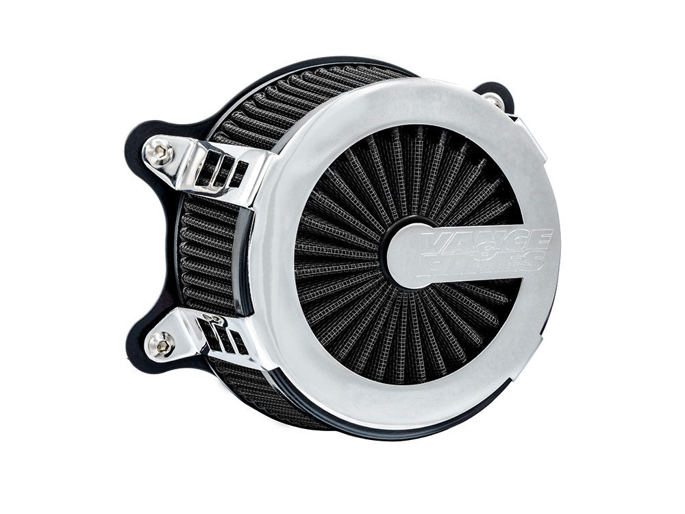 VO2 Cage Fighter Air Cleaner Kit – Chrome. Fits CVO Touring 2023up, Street Glide & Road Glide 2024up, Touring 2025up & Softail 2025up