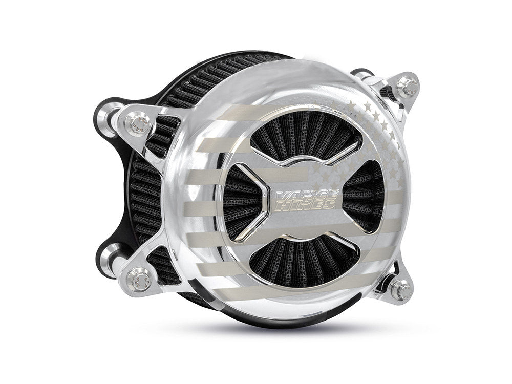 VO2 America Air Cleaner Kit – Chrome. Fits CVO Touring 2023up, Street Glide & Road Glide 2024up, Touring 2025up & Softail 2025up