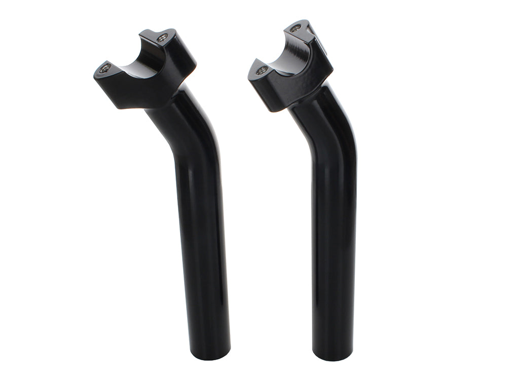 9-1/2in. Pullback Risers with 1-1/4in. Thick Base – Gloss Black. Fits 1in. Handlebar.