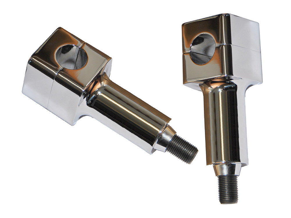 4in. Tall Springer Risers – Chrome. Fits FXSTS & FLSTS with 1in. Handlebars.