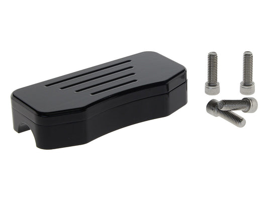 Handlebar Milled Top Clamp with Hidden Bolts – Gloss Black.