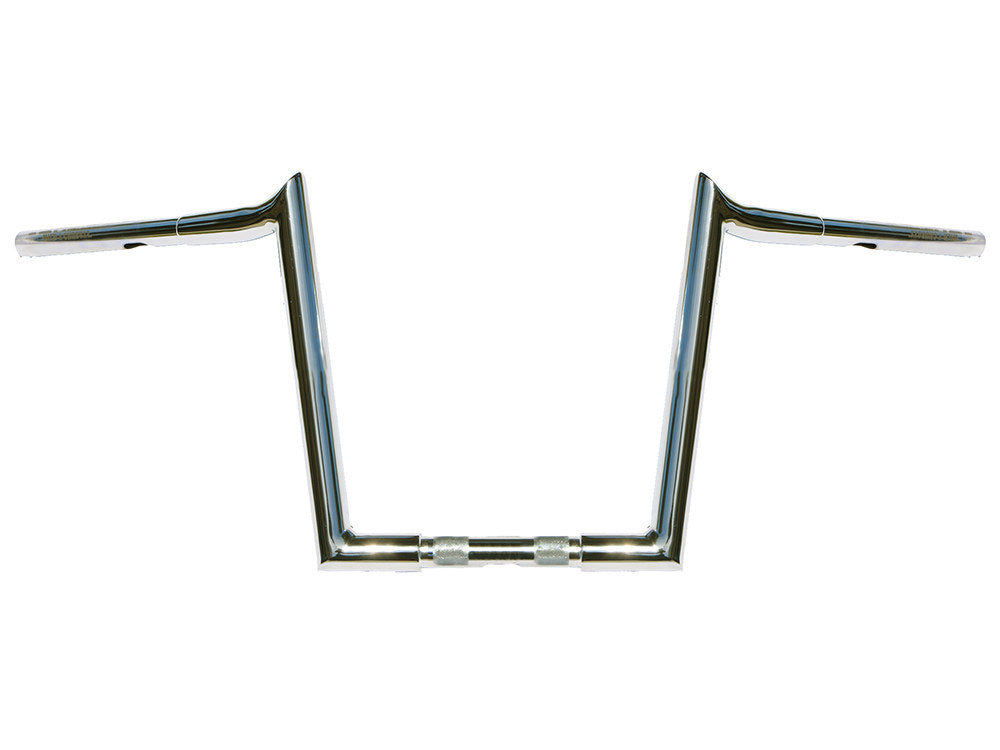 12in. x 1-1/4in. Chubby Hooked Ape Hanger Handlebar – Chrome.