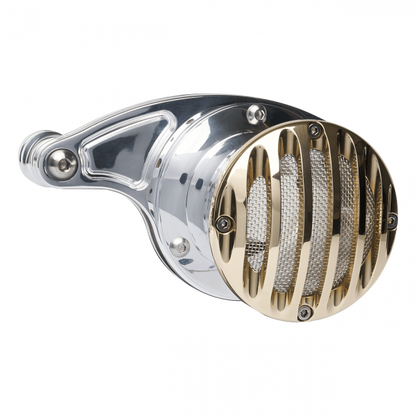 Velocity Stack Grill Design Polished Cap Brass Milwaukee 8 Engine